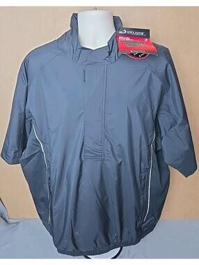 DryJoy by FootJoy Rain Shirt Short Sleeve 1/2 Zip Mens XL Extra Large Black New